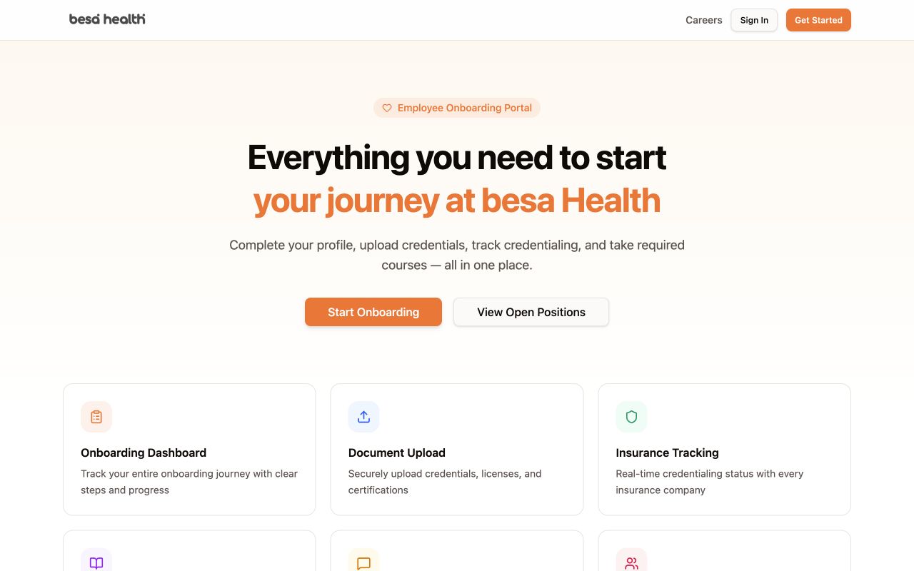 Provider Portal public home page
